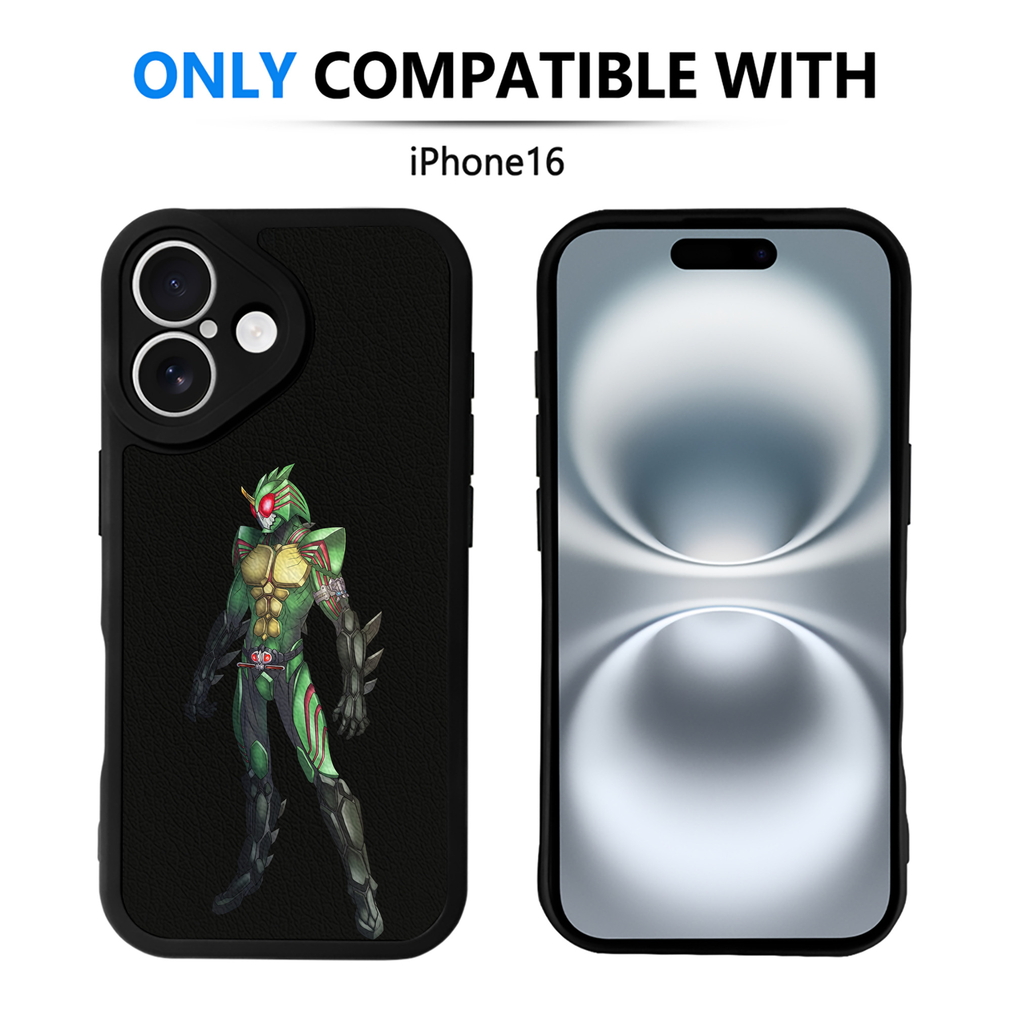 （画像用） ウルトラマン Ultraman 【iPhone 16シリーズ対応】シリコンスマホケース（レザー調） 材質：シリコン